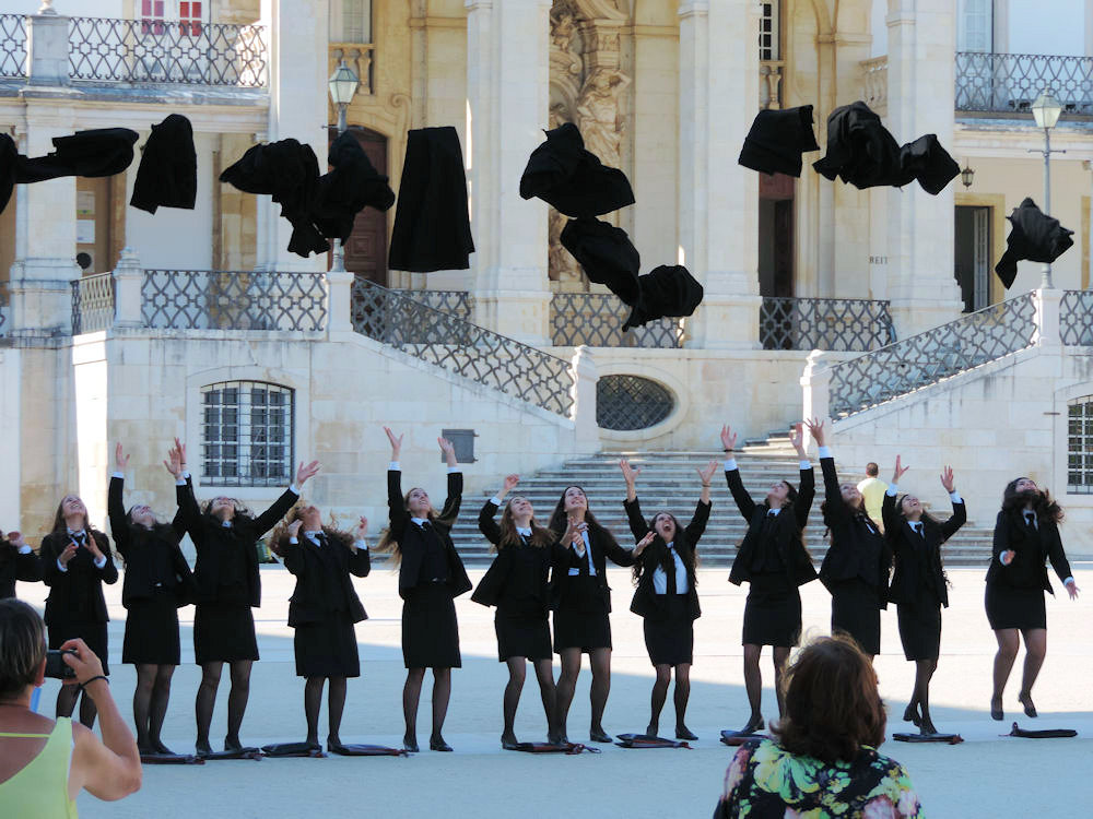 Festejos de graduación en la Universidad de Coimbra, Portugal
