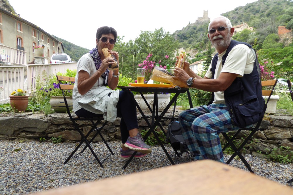 Gastronomia em Lastours, Aude, França