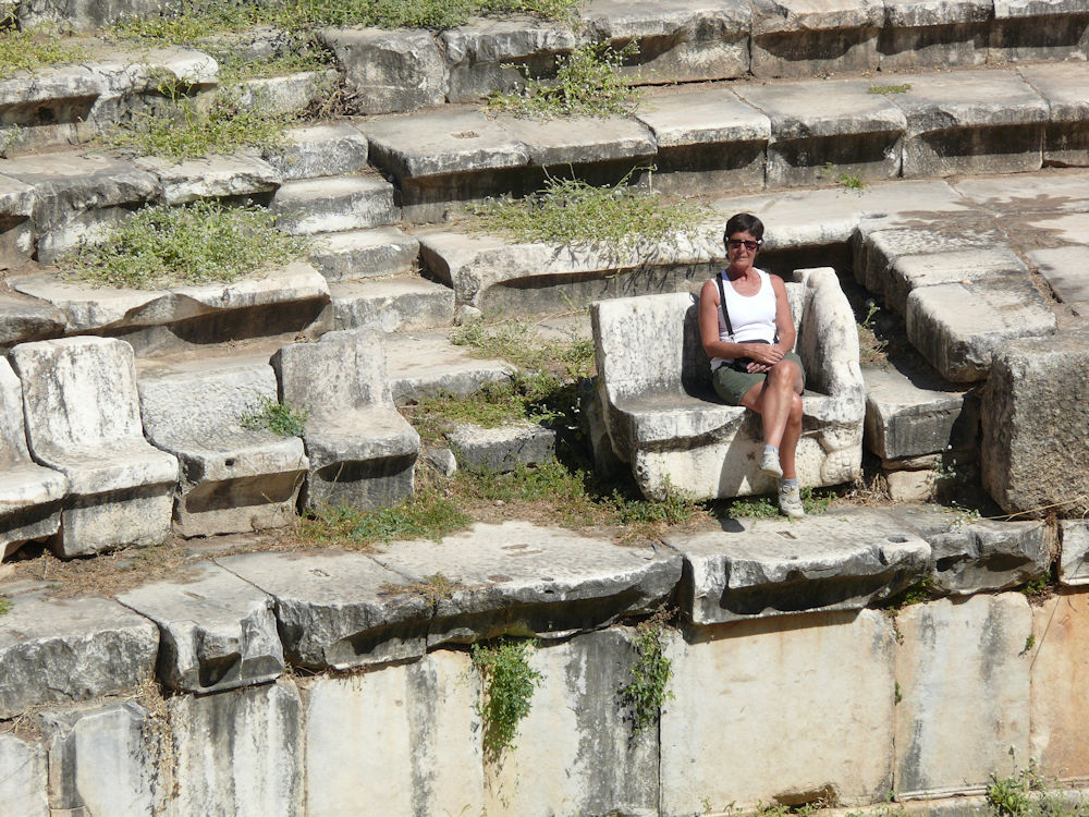 Gradas del circo de Aphrodisias, Denisli, Turquía