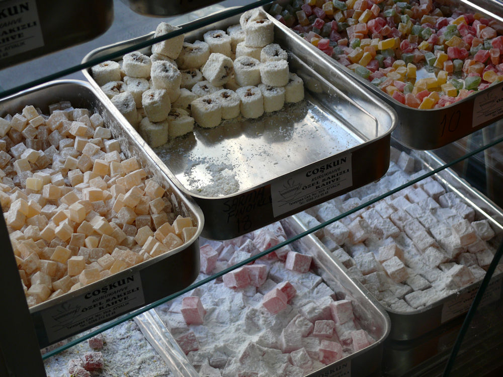 Dulces turcos típicos, Ayvalik, Turquía