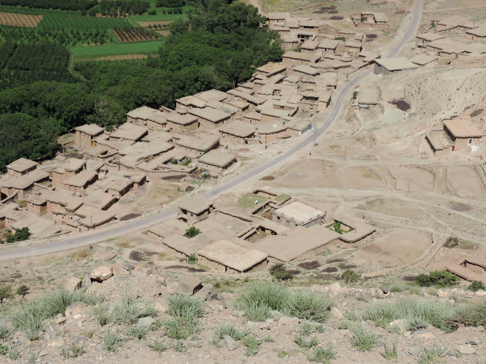 Sidi Mousa desde el granero-morabito, Bou Goumez, Marruecos