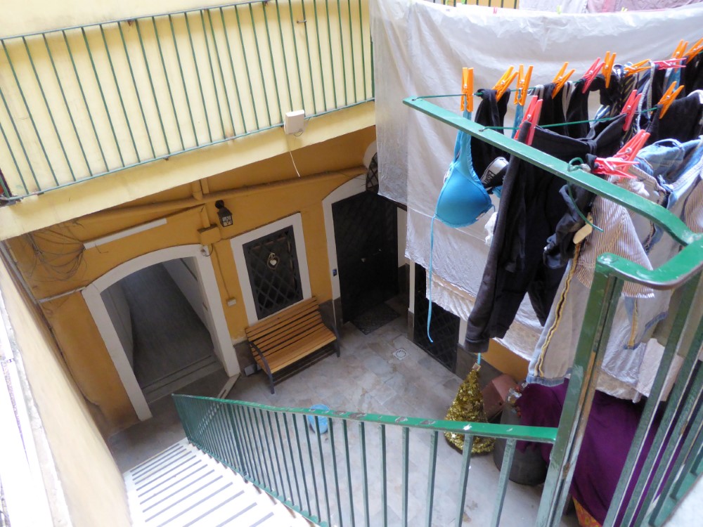 Patio de nuestro alojamiento en Catania, Sicilia, Italia