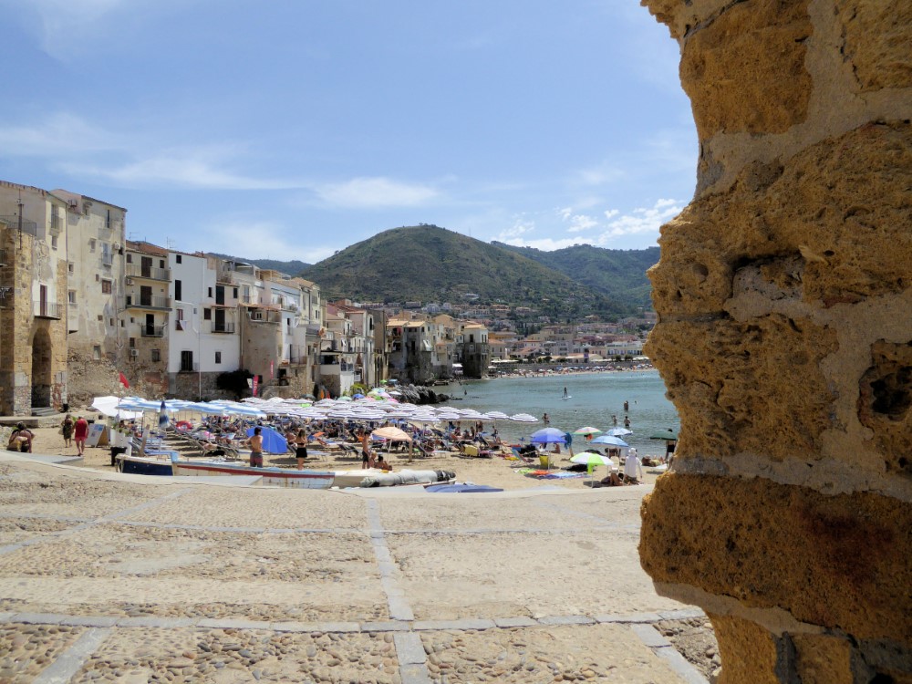 Spiaggia (playa) del Porto Vecchio, Cefalú, Sicilia, Italia
