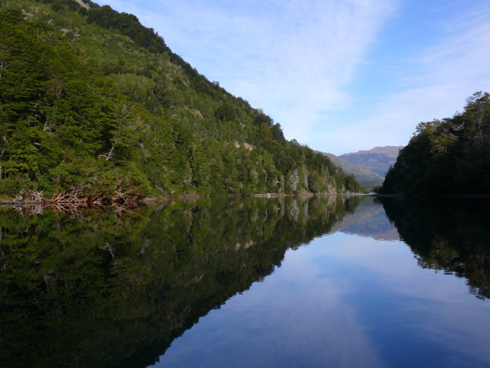 Rio Arrayanes, Parque Nacional Los Alerces, provincia del Chubut, Argentina