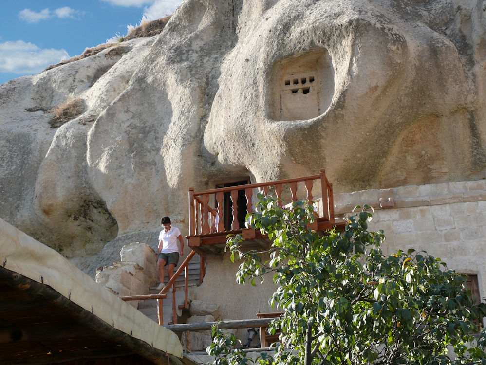 Acceso a una habitación del Star Pansiyon, Göreme, Capadoccia, Turquía