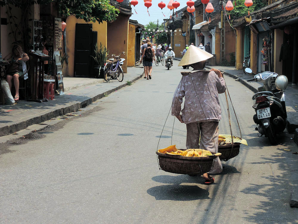 Vendedora típica, Hoi An, Vietnam