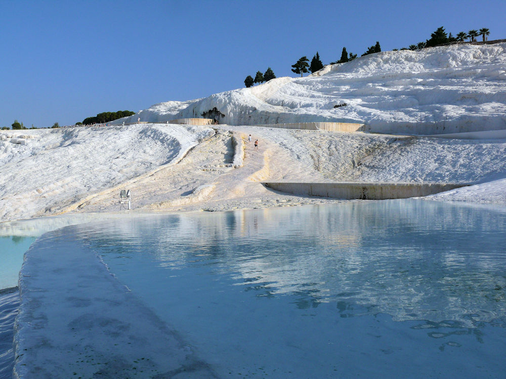Piscina de la colina de Pamukkale, Turquía
