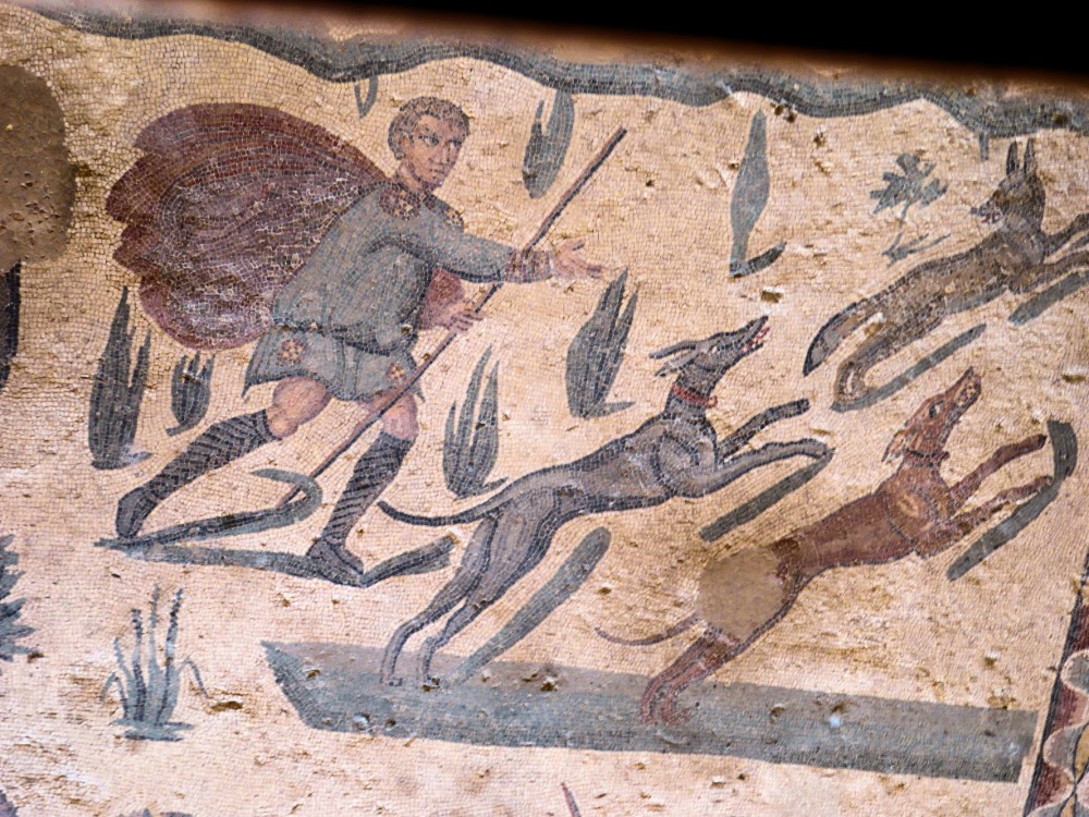 Mosaico en la Villla Romana del Casale, Pazza Armerina, Sicilia, Italia