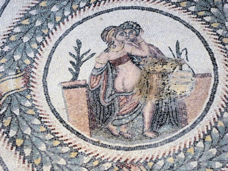 Mosaico en la Villla Romana del Casale, Pazza Armerina, Sicilia, Italia