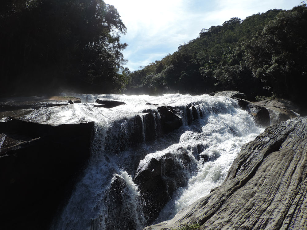 Salto Grande en el Sendero de la Pirapitinga, Parque Estadual da Serra do Mar, San Pablo, Brasil