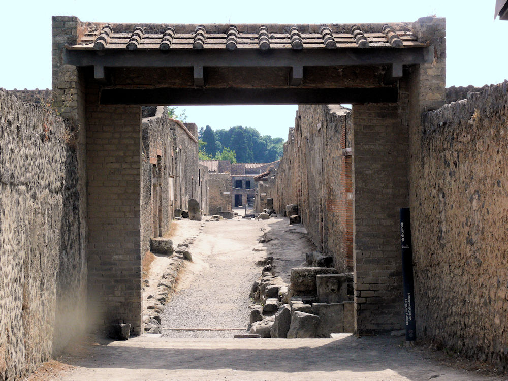 Via Stabiana, Ruinas de Pompeya, Pompeya, Nápoles, Italia