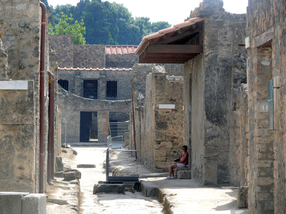 Via Stabiana, Ruinas de Pompeya, Pompeya, Nápoles, Italia