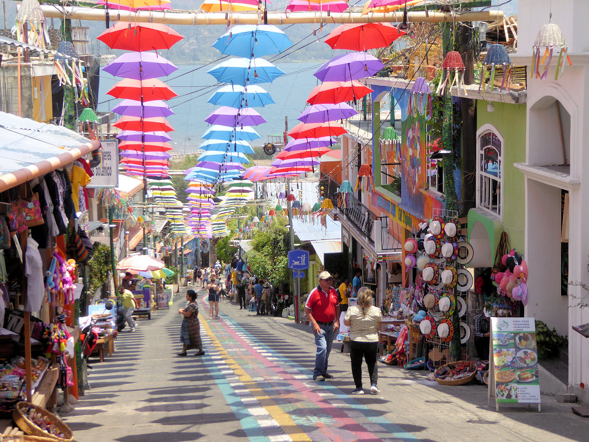 Calle de las Sombrillas, San Juan La Laguna, Guatemala