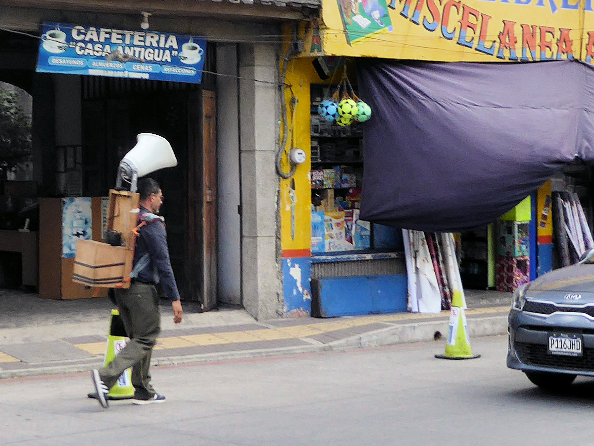 Propalación callejera pedestre, San Pedro La Laguan, Guatemala
