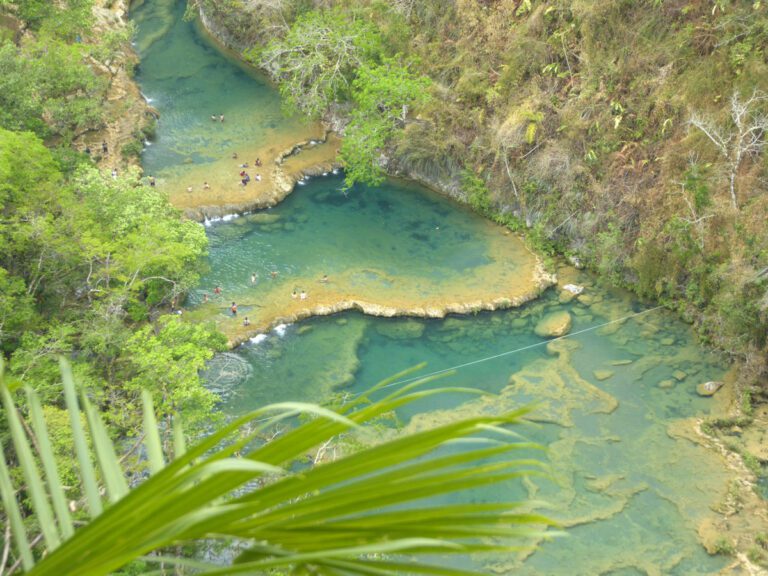 Pozas de Semuc Champey desde el mirador, Lanquín, Alta Verapaz, Guatemala