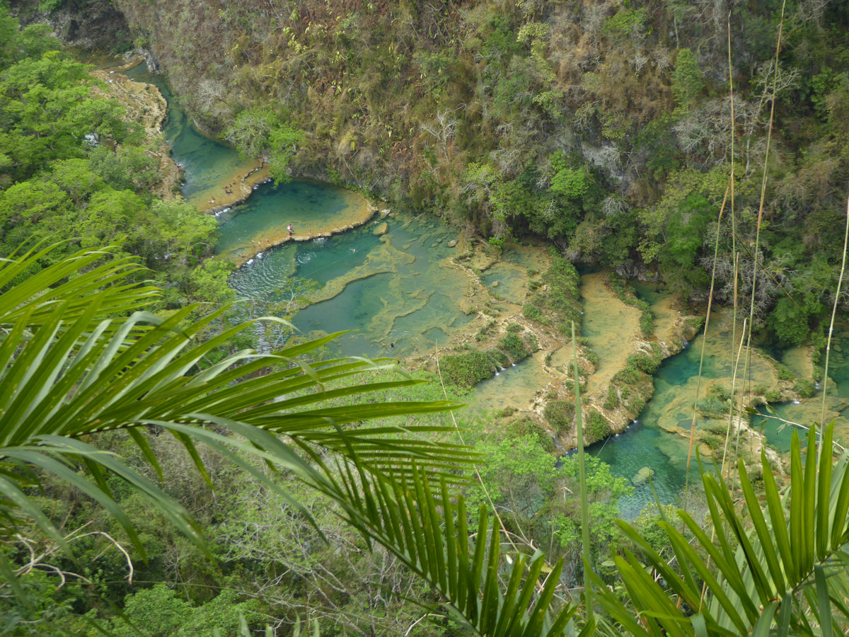 Pozas de Semuc Champey desde el mirador, Lanquín, Alta Verapaz, Guatemala