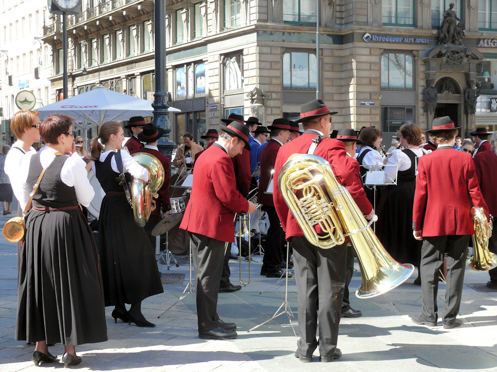 Encuenro de bandas de música en, Viena, Austria